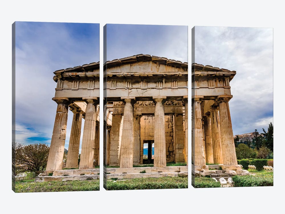 Temple Of Hephaestus, Agora of Athens, Agoraios Kolonos Hill, Athens, Greece by William Perry 3-piece Canvas Artwork