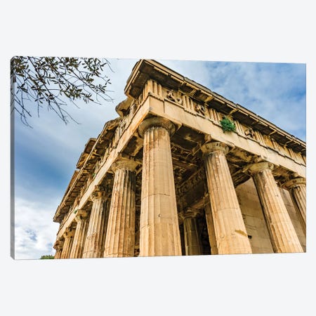 Low-Angle View, Temple Of Hephaestus, Agora Of Athens, Athens, Greece Canvas Print #WPE23} by William Perry Canvas Print