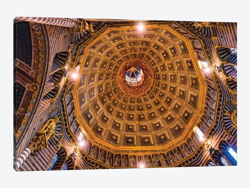 Basilica Golden Dome Cathedral, Siena, Italy. Cathedral Completed From 1215 To 1263. by William Perry 1-piece Canvas Artwork