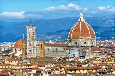Florence Cathedral (Cathedral Di Santa Maria Del Fiore), Florence, Tuscany, Italy. Finished 1400'S by William Perry framed canvas print