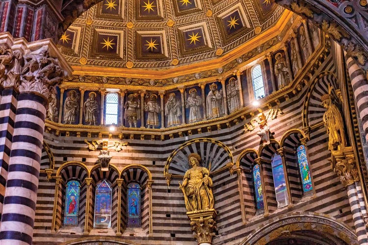 Golden Dome, Siena, Italy. Cathedral Completed From 1215 To 1263. by William Perry wall art