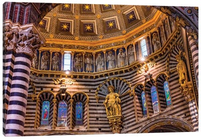 Golden Dome, Siena, Italy. Cathedral Completed From 1215 To 1263. Canvas Art Print