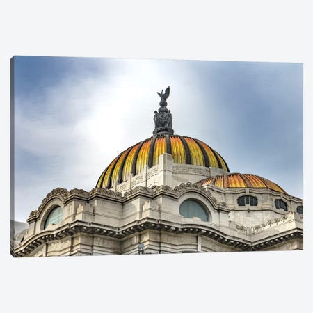 Palacio De Bellas Artes, Mexico City, Mexico. Built In 1932 As The National Theater And Art Museum. Mexican Eagle On Top. Canvas Print #WPE34} by William Perry Canvas Art Print