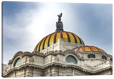 Palacio De Bellas Artes, Mexico City, Mexico. Built In 1932 As The National Theater And Art Museum. Mexican Eagle On Top. Canvas Art Print