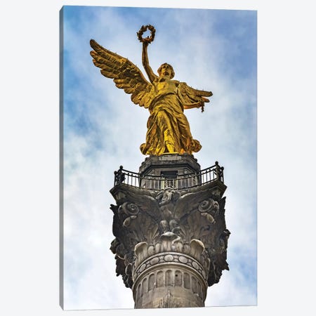 The Angel Of Independence, Mexico City, Mexico. Built In 1910 Celebrating It'S Independence Of 1821. Canvas Print #WPE35} by William Perry Canvas Art Print