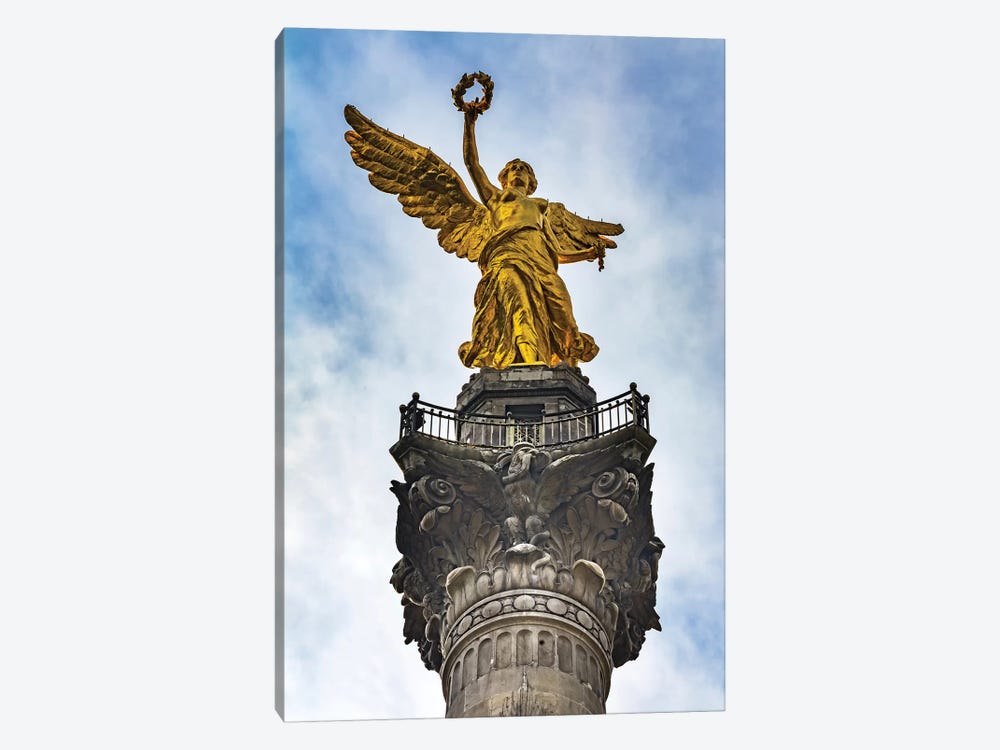 The Angel Of Independence, Mexico City, Mexico. Built In 1910 Celebrating It'S Independence Of 1821. by William Perry 1-piece Canvas Wall Art