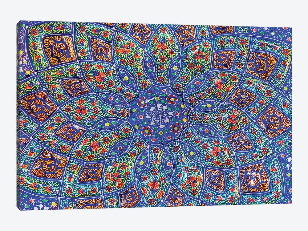 Ancient Arab Islamic Designs Blue Pottery, Madaba, Jordan II by William Perry 1-piece Canvas Wall Art