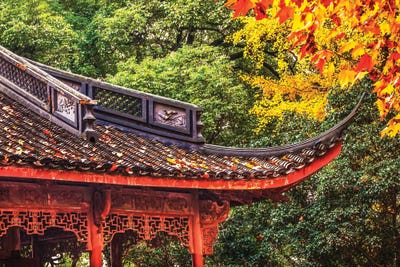 House, Hangzhou, Zhejiang, China. by William Perry framed canvas print