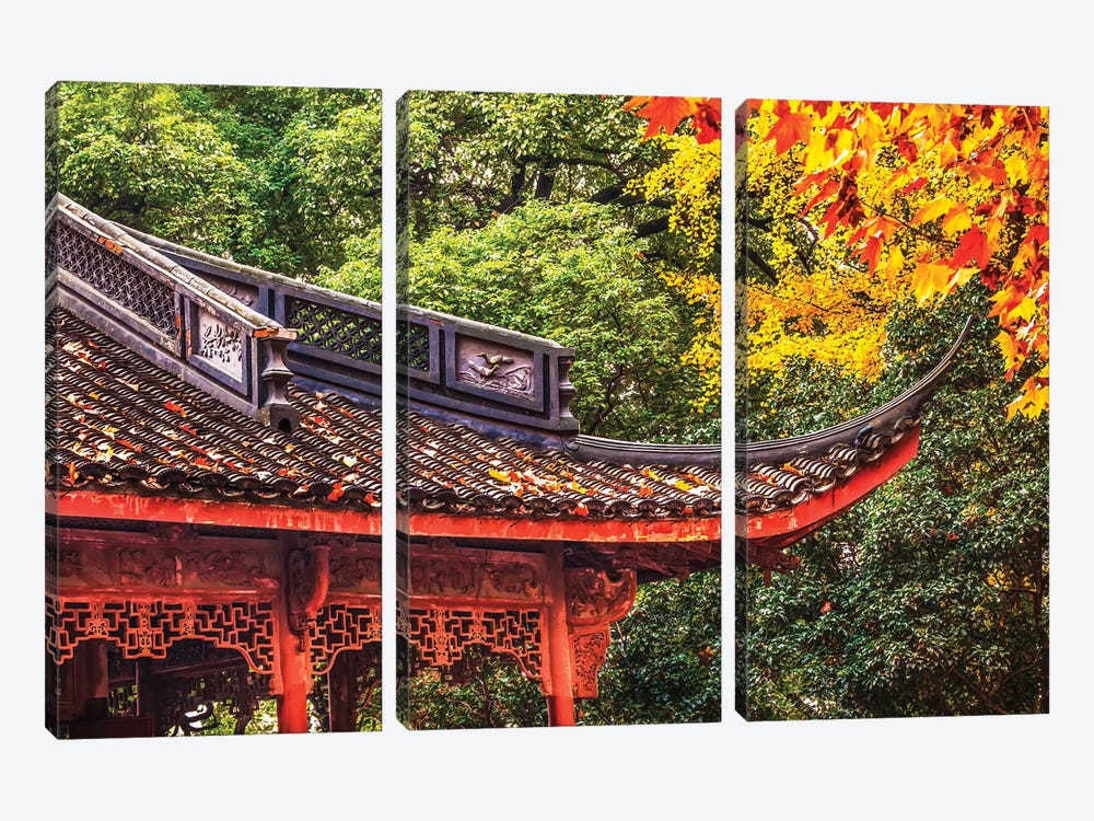 House, Hangzhou, Zhejiang, China. by William Perry 3-piece Canvas Print