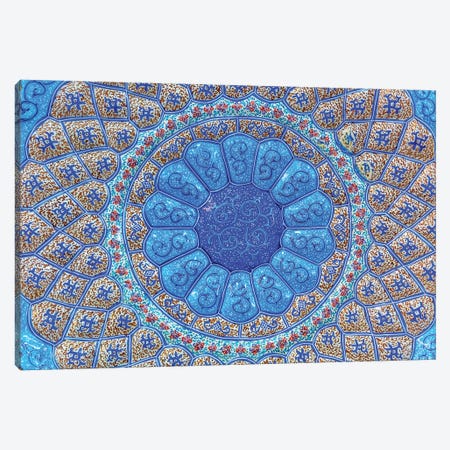 Ancient Arab Islamic Designs. Blue Pottery, Madaba, Jordan Canvas Print #WPE4} by William Perry Art Print