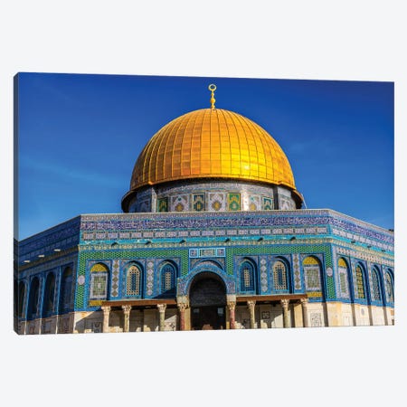 Dome of the Rock Arch, Temple Mount, Jerusalem, Israel II Canvas Print #WPE8} by William Perry Canvas Artwork