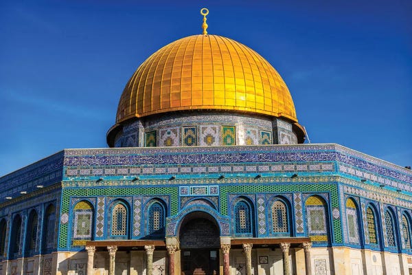 Domes: Dome of the Rock Arch, Temple Mount, Jerusalem, Israel II by William Perry