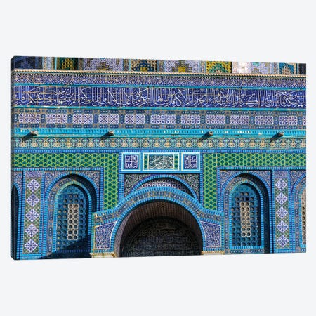 Islamic Decorations, Temple Mount, Jerusalem, Israel. Canvas Print #WPE9} by William Perry Canvas Artwork