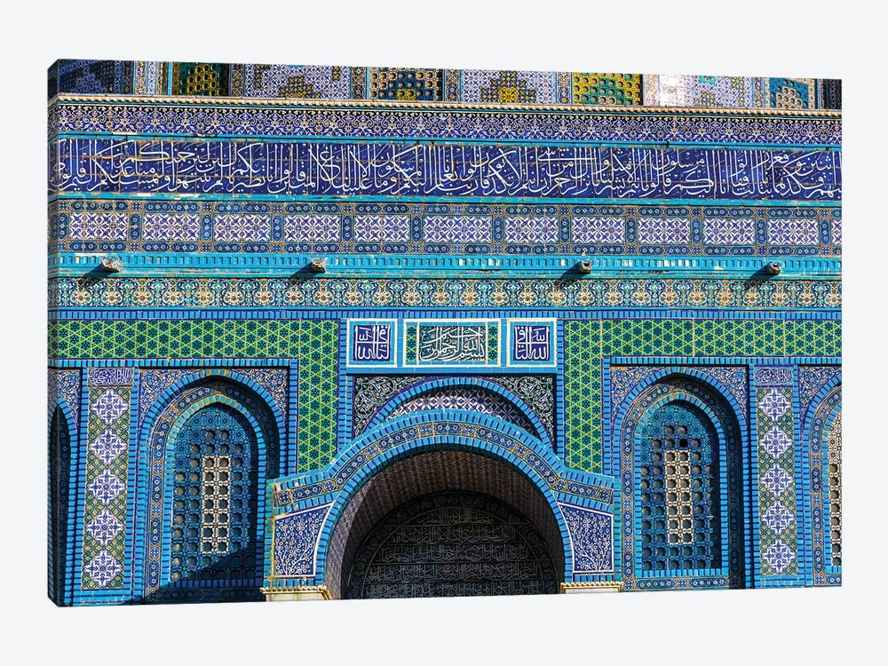 Islamic Decorations, Temple Mount, Jerusalem, Israel. by William Perry 1-piece Canvas Artwork