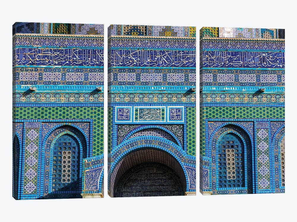 Islamic Decorations, Temple Mount, Jerusalem, Israel. 3-piece Canvas Artwork