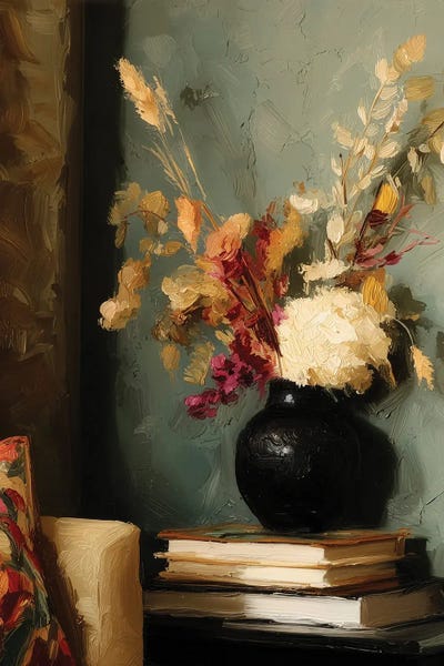 Paula Freeman - Canvas Prints: Petals And Pages I by Paula Freeman