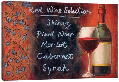 Red Wine Selection Canvas Art Print