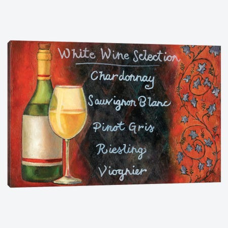White Wine Selection Canvas Print #WRA4} by Will Rafuse Canvas Art Print