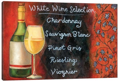 White Wine Selection Canvas Art Print