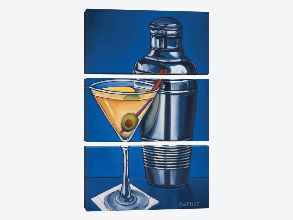 Martini by Will Rafuse 3-piece Canvas Art Print
