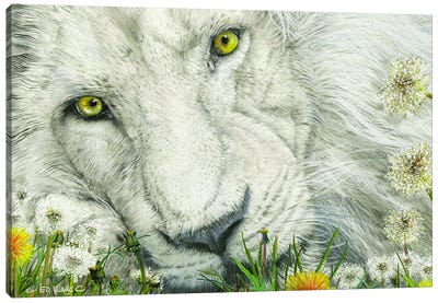 Dandy Lion Canvas Art Print - Lion Art