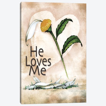 He Loves Me Canvas Print #WRG35} by Ed Wargo Canvas Artwork