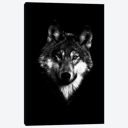 Dark Wolf I Canvas Print #WRI41} by Wouter Rikken Canvas Artwork