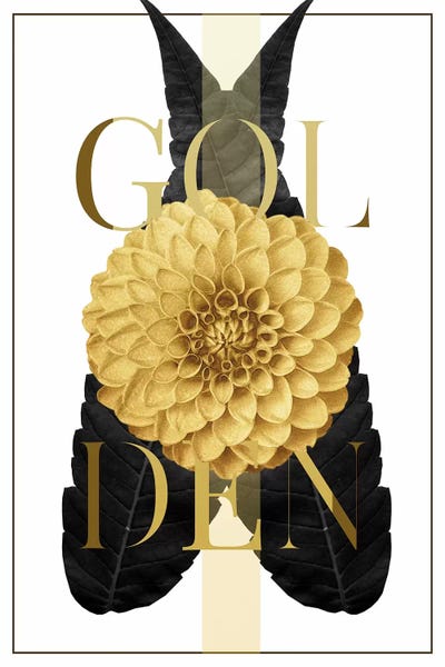 Golden Flower by Wouter Rikken framed canvas print