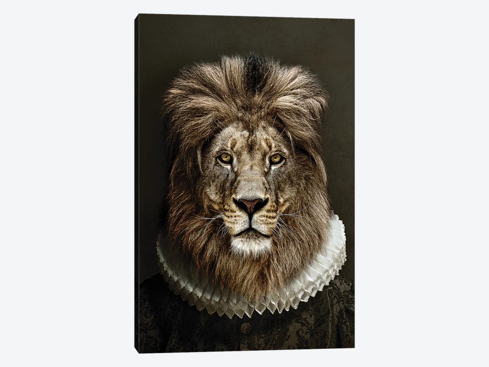 Classy Lion II by Wouter Rikken 1-piece Canvas Wall Art