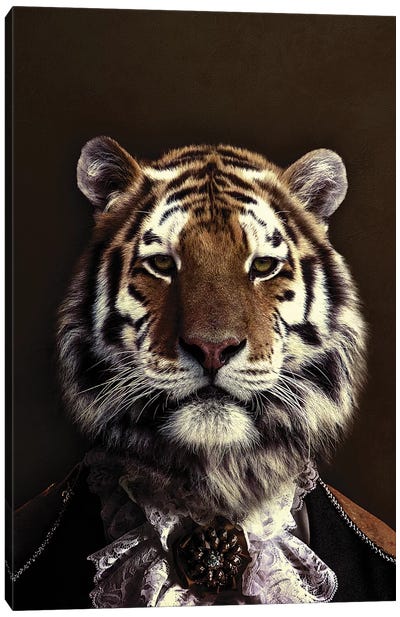 Classy Tiger II Canvas Art Print - Regal Revival