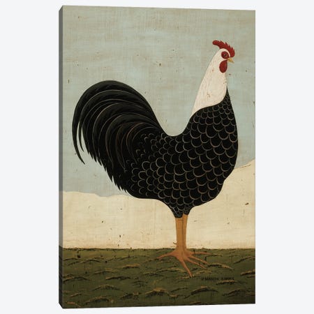 Rooster Facing East Canvas Print #WRK103} by Warren Kimble Canvas Art