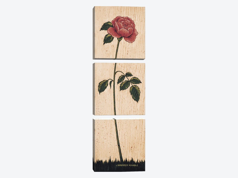 Rose by Warren Kimble 3-piece Canvas Art