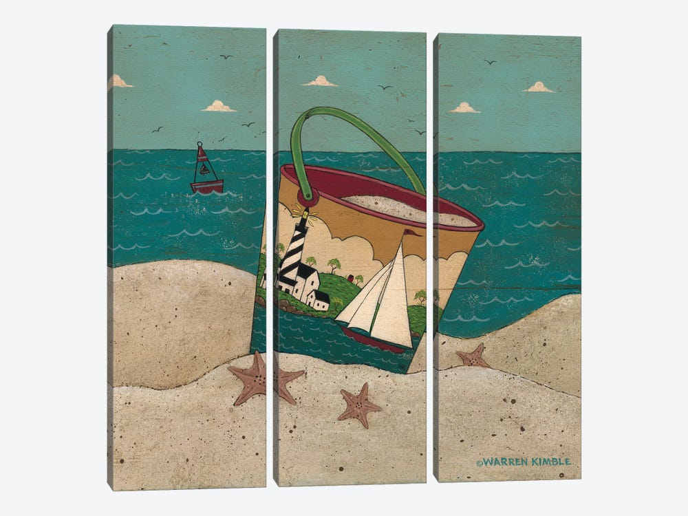 Sailing By The Sea by Warren Kimble 3-piece Canvas Artwork