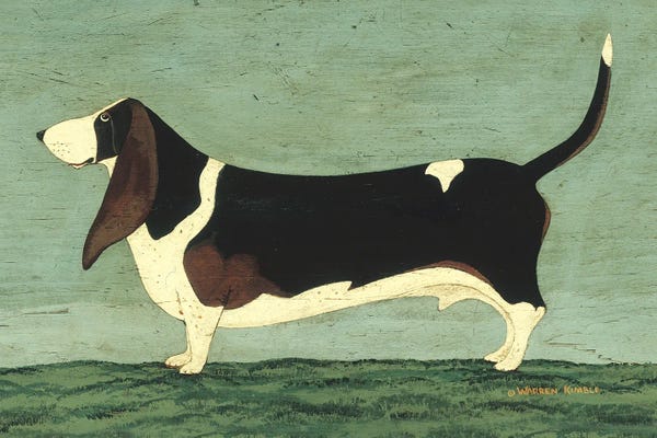 Basset Hounds: Sampson by Warren Kimble