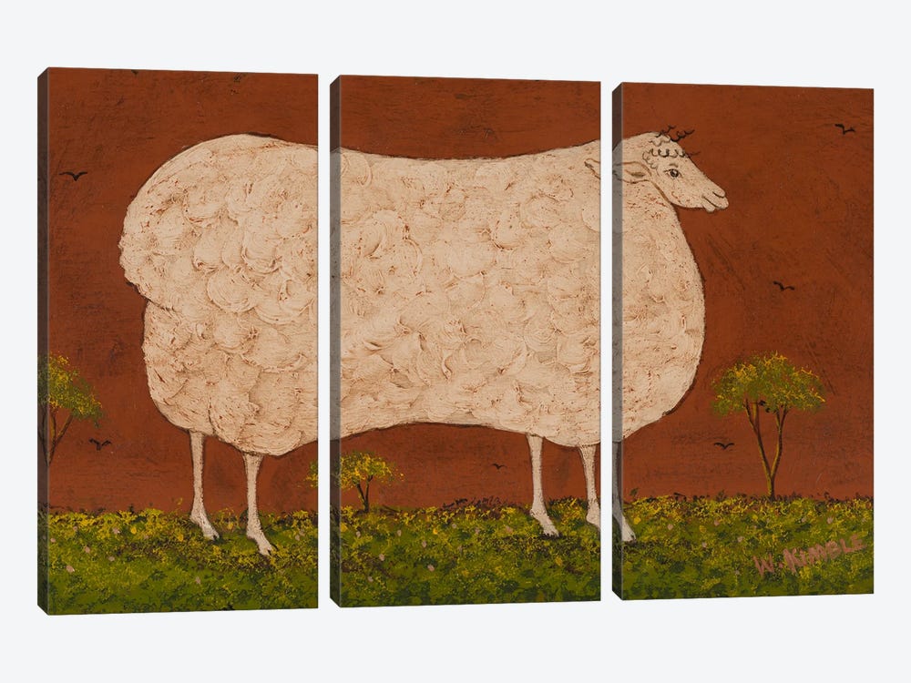Sheep by Warren Kimble 3-piece Canvas Print