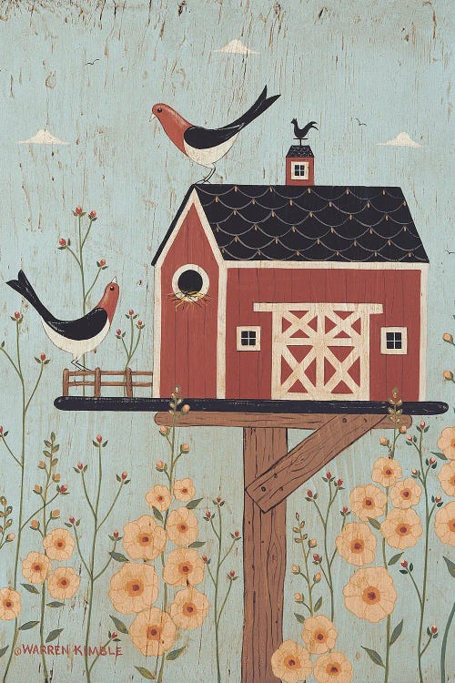 Barn Birdhouse III by Warren Kimble wall art