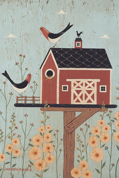 Farms: Barn Birdhouse III by Warren Kimble