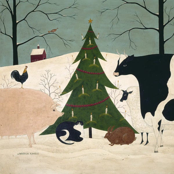 Chickens & Roosters: Christmas Guest by Warren Kimble