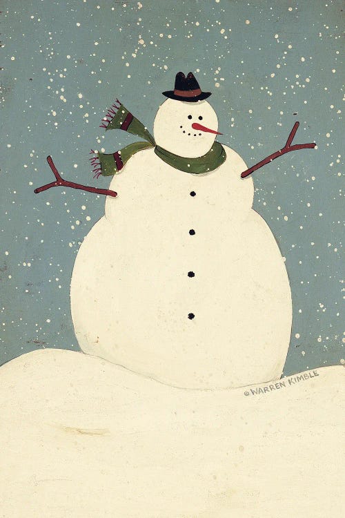 Snowman by Warren Kimble wall art