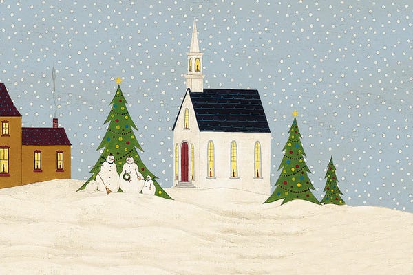 Snow: Welcoming Church II by Warren Kimble