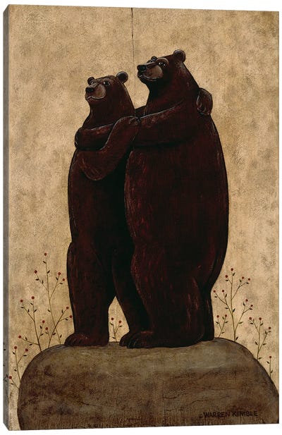 Bear Hug Canvas Art Print - Warren Kimble