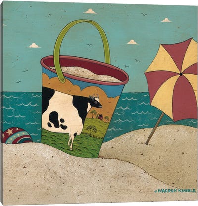Bessie By The Sea Canvas Art Print - Warren Kimble