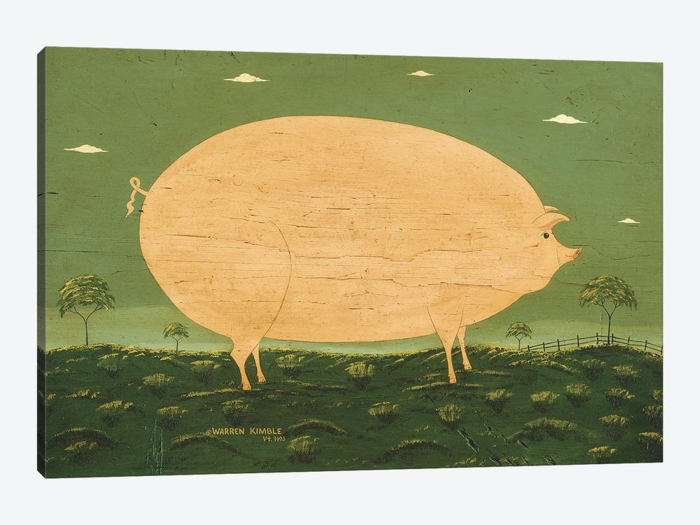 Big Pig by Warren Kimble 1-piece Canvas Print