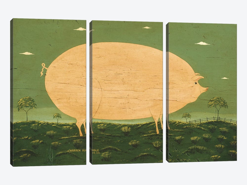 Big Pig by Warren Kimble 3-piece Art Print
