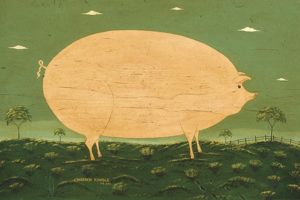 Pigs: Big Pig by Warren Kimble