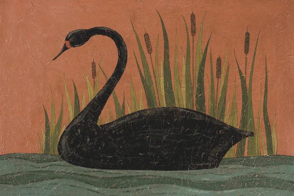Folk Art: Black Swan by Warren Kimble