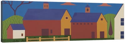 Blue Roof Barn Canvas Art Print - Warren Kimble