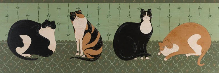 4 Cats by Warren Kimble wall art