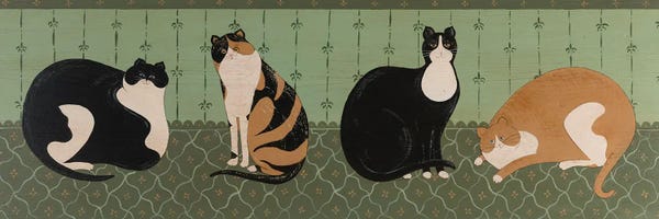 Tuxedo Cats: 4 Cats by Warren Kimble