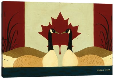 Canadian Geese Canvas Art Print - Warren Kimble